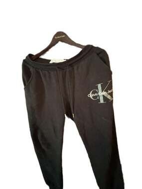Calvin Klein Jeans Logo Sweatpants Black Size M